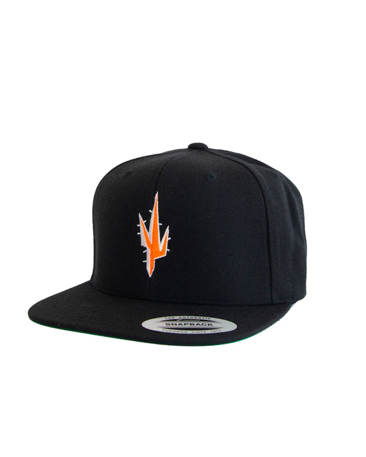 Black and Neon Cactus Logo Snapback Hat